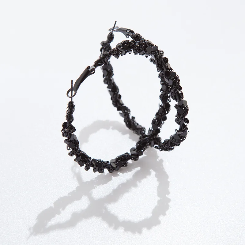 New Trendy Oversized Large Black Hoop Earrings For Women Fashion Jewelry Statement Circle Hoops Earings Wholesale
New Trendy Oversized Large Black Hoop Earrings For Women Fashion Jewelry Statement Circle Hoops Earings Wholesale