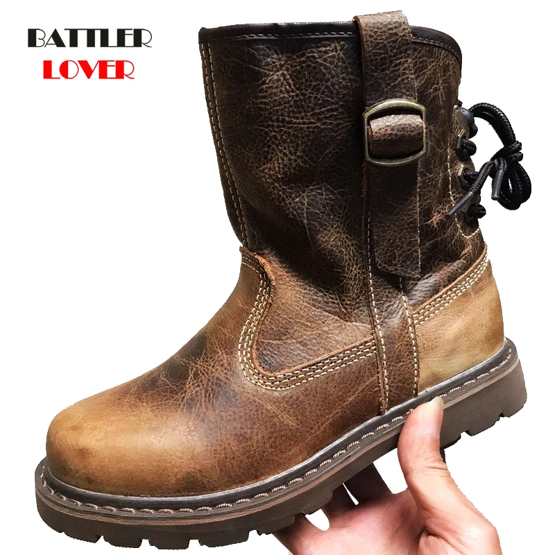 Genuine Leather Winter Boots for Women Keep Warm Waterproof Martin Botas Vintage Punky Style Couple's Outdoor Knight Boots Shoes
Genuine Leather Winter Boots for Women Keep Warm Waterproof Martin Botas Vintage Punky Style Couple's Outdoor Knight Boots Shoes