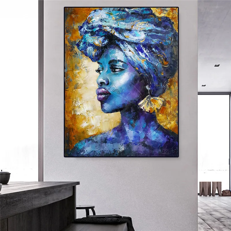 Printed Portrait Canvas Painting Blue Lady Africa Canvas Prints Wall Art Paintings Pictures Art Living Room Home Decor no frame
Printed Portrait Canvas Painting Blue Lady Africa Canvas Prints Wall Art Paintings Pictures Art Living Room Home Decor no frame