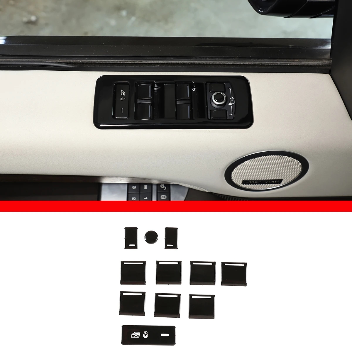 For Land Rover Discovery 5/RR Sport/RR Vogue/RR Evoque/RR Velar Glass Lift Button Sticker Car Interior Modification Accessories
For Land Rover Discovery 5/RR Sport/RR Vogue/RR Evoque/RR Velar Glass Lift Button Sticker Car Interior Modification Accessories