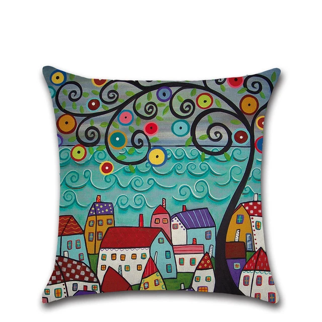 Hand-Painted Retro Rural Color Cities 45*45cm Cushion Cover Linen Throw Pillow Car Home Decoration Decorative Pillowcase
Hand-Painted Retro Rural Color Cities 45*45cm Cushion Cover Linen Throw Pillow Car Home Decoration Decorative Pillowcase