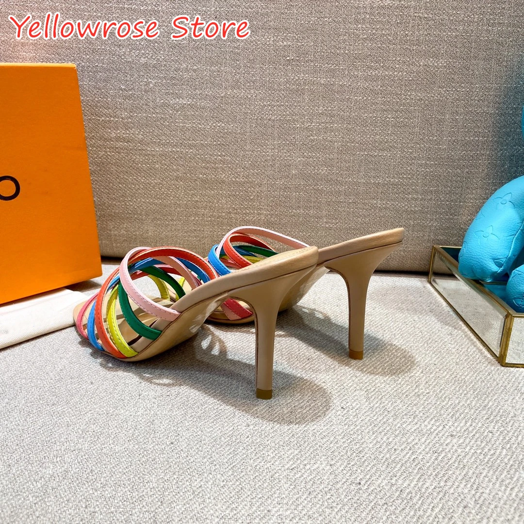 Luxury Designer Sexy Heel Women Rainbow Colors Pumps Summer Sandals Holiday Shoes Ladies Square Toe High Heels Dress Party Shoes
Luxury Designer Sexy Heel Women Rainbow Colors Pumps Summer Sandals Holiday Shoes Ladies Square Toe High Heels Dress Party Shoes