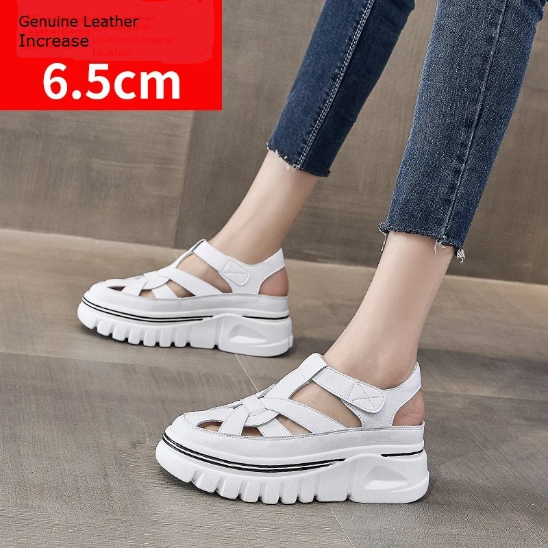 Genuine leather Sandals Platform Heel Sandals Women Summer Fashion Outdoor Beach Casual Sports Breathable Female Shoes White New
Genuine leather Sandals Platform Heel Sandals Women Summer Fashion Outdoor Beach Casual Sports Breathable Female Shoes White New