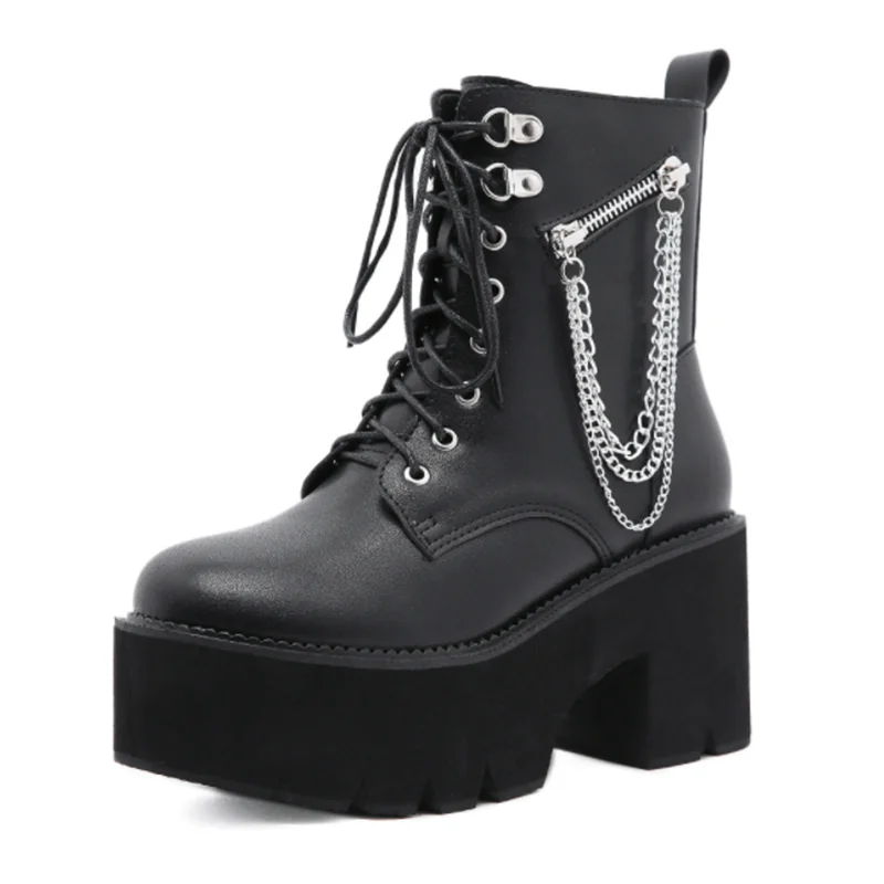 2021 women's boots new Martin boots autumn and winter foreign trade metal chain medium tube thick heel thick-soled ankle boots
2021 women's boots new Martin boots autumn and winter foreign trade metal chain medium tube thick heel thick-soled ankle boots
