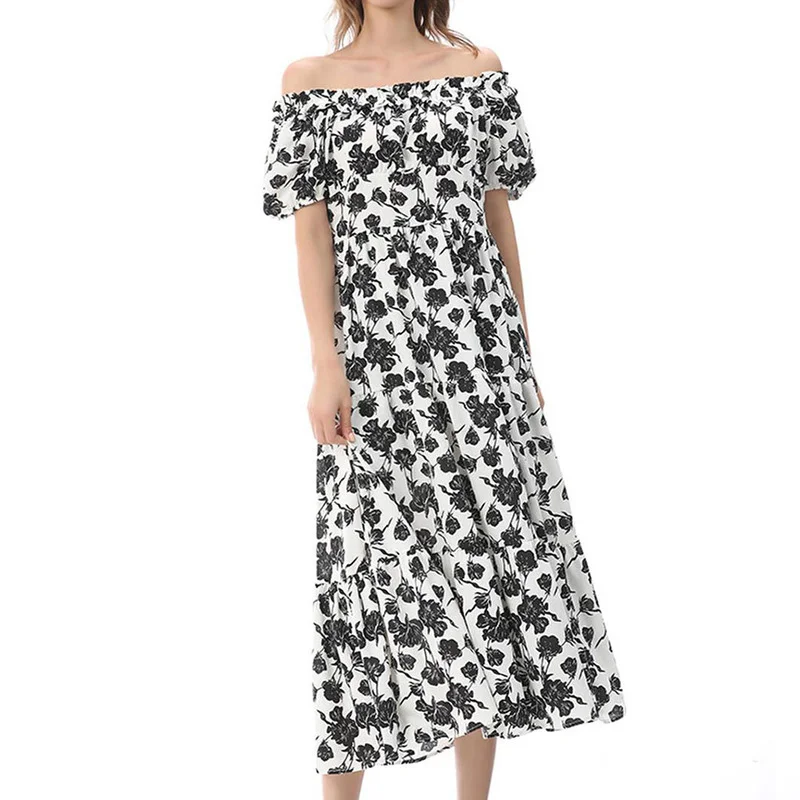 Womens Off The Shoulder Floral Printed Party Ruffle Dresses Beach Long Dresses
Womens Off The Shoulder Floral Printed Party Ruffle Dresses Beach Long Dresses