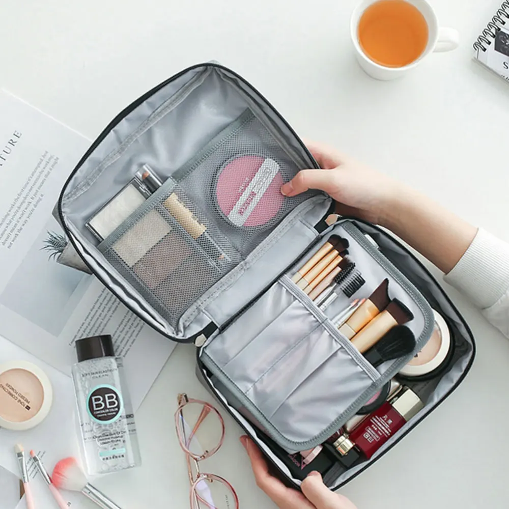 Travel Capacity Makeup Bag Waterproof Cosmetic Bag Portable Zipper Large Toiletries Storage Bag
Travel Capacity Makeup Bag Waterproof Cosmetic Bag Portable Zipper Large Toiletries Storage Bag