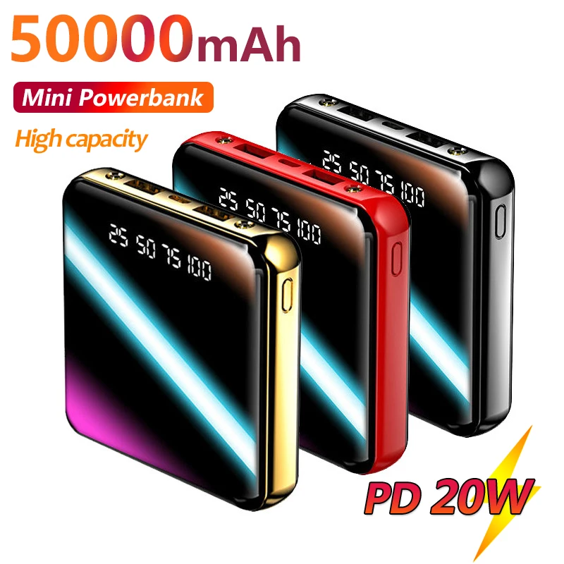 Double USB 50000mAh Mini Power Bank with Digital Display Flashlight Portable Power Bank Fast Charging Compact for IPhone Xiaomi
Double USB 50000mAh Mini Power Bank with Digital Display Flashlight Portable Power Bank Fast Charging Compact for IPhone Xiaomi