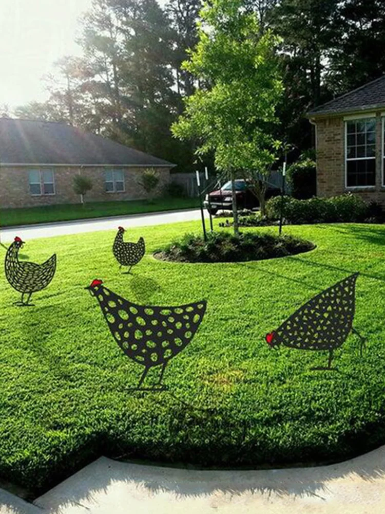 5Pcs Black Chicken Yard Art Outdoor Garden Backyard Lawn Stakes Metal Hen Home Furnishing Articles Yard Decorations Gift 
5Pcs Black Chicken Yard Art Outdoor Garden Backyard Lawn Stakes Metal Hen Home Furnishing Articles Yard Decorations Gift