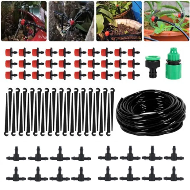 20m DIY Micro Drip Irrigation System 8 Hole Adjustable Flow Dripper Atomizer Watering Kit Garden 1/4'' Hose Spray Misting Kit
20m DIY Micro Drip Irrigation System 8 Hole Adjustable Flow Dripper Atomizer Watering Kit Garden 1/4'' Hose Spray Misting Kit