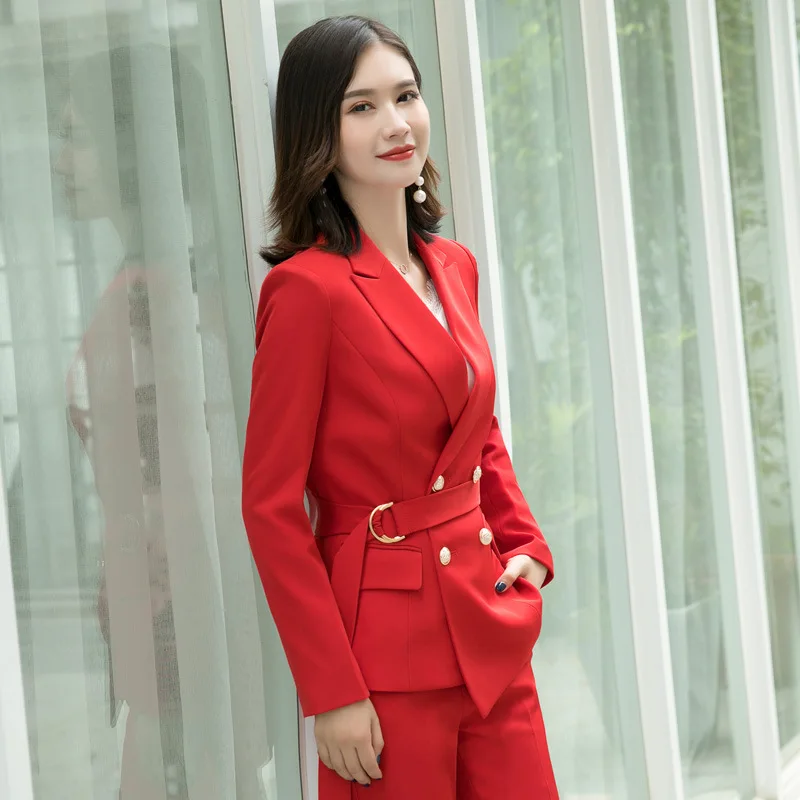 Women's suits autumn and winter new long-sleeved double-breasted professional wear formal trousers women's two-piece suit
Women's suits autumn and winter new long-sleeved double-breasted professional wear formal trousers women's two-piece suit