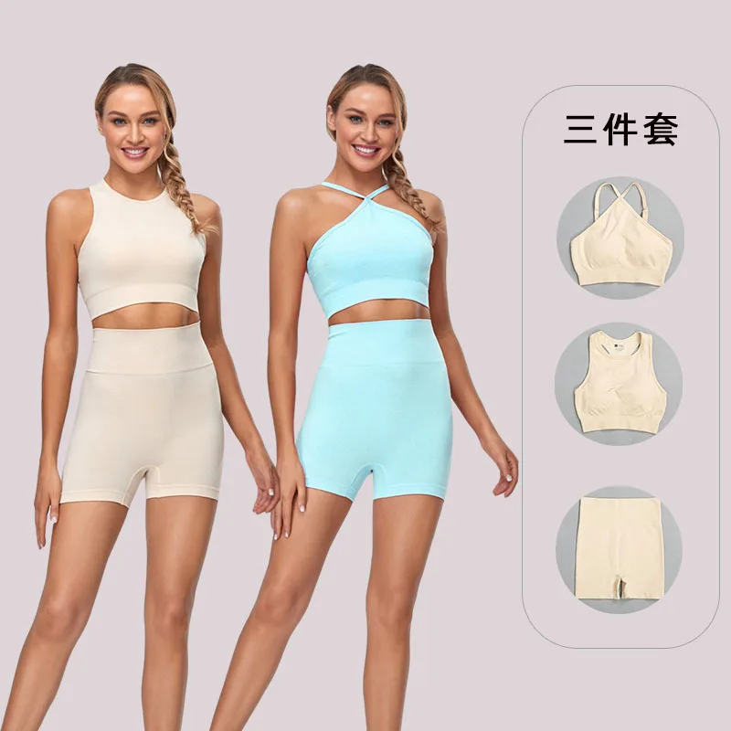 Women's Seamless Yoga Set High Stretch Sports Bra High Waist Fitness Shorts 2 Piece Set
Women's Seamless Yoga Set High Stretch Sports Bra High Waist Fitness Shorts 2 Piece Set