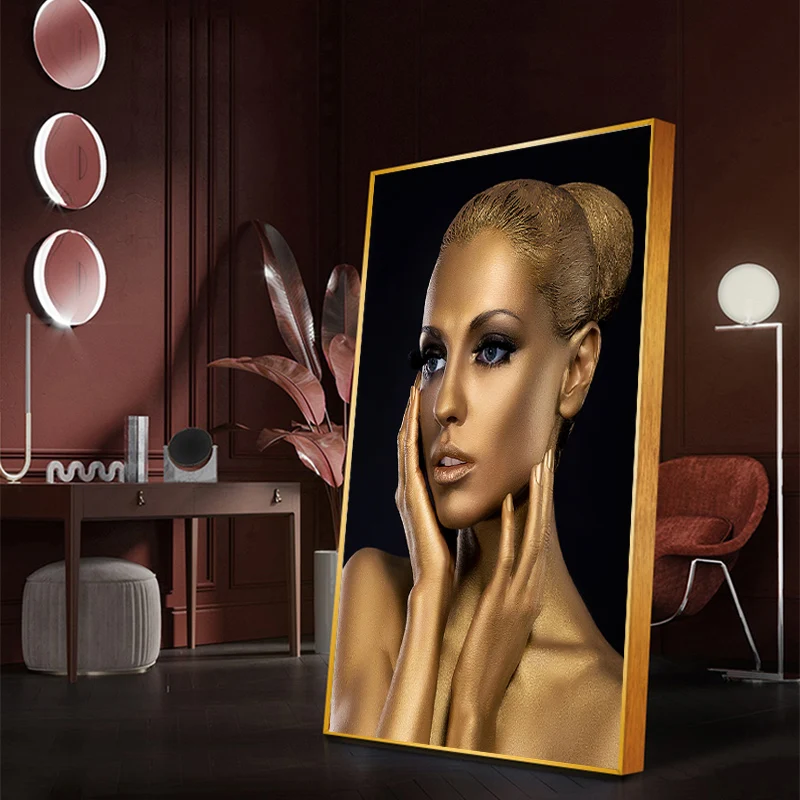 Elegant Lady Golden Women Portrait Canvas Oil Painting Printed Posters Cuadros Wall Art Pictures Decor For Gallery Living Room
Elegant Lady Golden Women Portrait Canvas Oil Painting Printed Posters Cuadros Wall Art Pictures Decor For Gallery Living Room