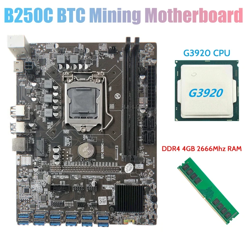 Семейная материнская плата для майнинга BTC с процессором G3920 или G3930 + DDR4 4 Гб 2666 МГц ОЗУ 12XPCIE в Разъем для карты USB3.0 для майнинга BTC
Семейная материнская плата для майнинга BTC с процессором G3920 или G3930 + DDR4 4 Гб 2666 МГц ОЗУ 12XPCIE в Разъем для карты USB3.0 для майнинга BTC