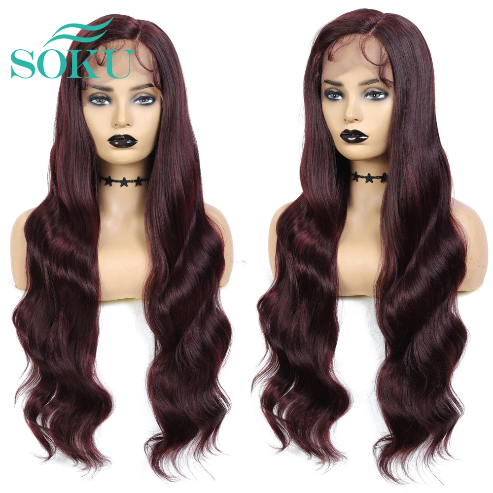 Synthetic Lace Front Wigs 99J Burgundy Lace Wig SOKU 30inch L Part Heat Resist Fiber Blonde Soft Long Wavy Hair For Black Women
Synthetic Lace Front Wigs 99J Burgundy Lace Wig SOKU 30inch L Part Heat Resist Fiber Blonde Soft Long Wavy Hair For Black Women