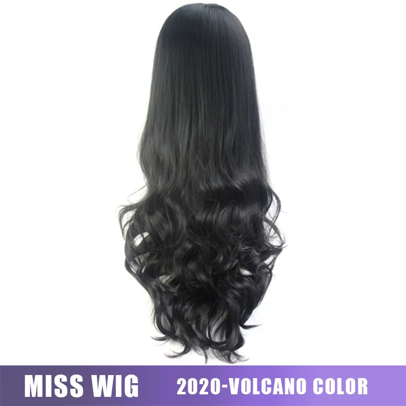Длинные волнистые полупарики MISS WIG фиолетового цвета Омбре 6 цветов в наличии