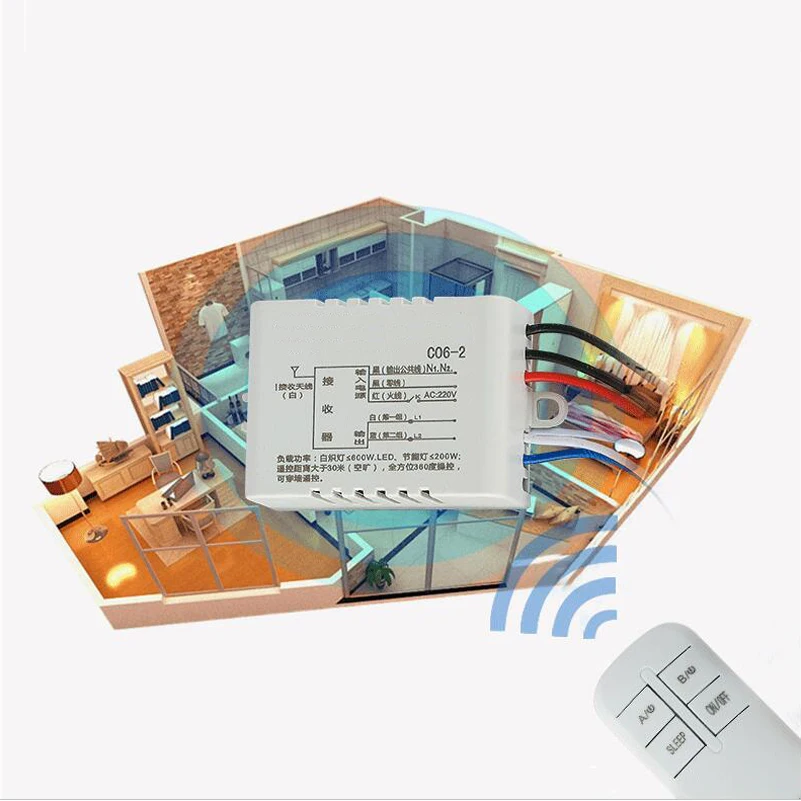 Universal 220V 2CH Wireless Remote Control 2 way lamp Light switch 10S Delay OFF 220V 
Universal 220V 2CH Wireless Remote Control 2 way lamp Light switch 10S Delay OFF 220V