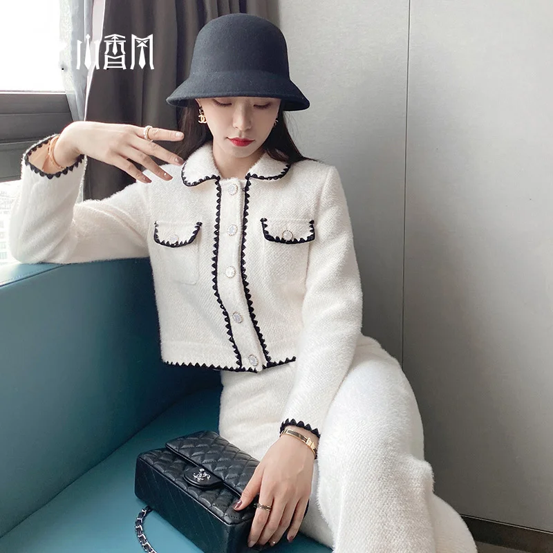 Small fragrance suit women's autumn and winter two-piece d top women's new autumn coat waist closing slim skirt fashion
Small fragrance suit women's autumn and winter two-piece d top women's new autumn coat waist closing slim skirt fashion