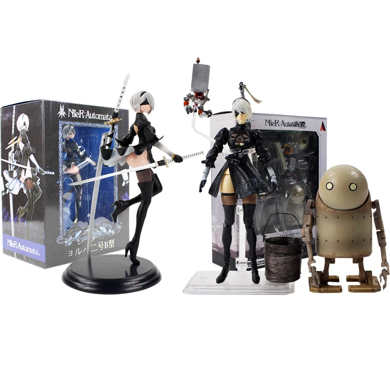 Игрушечная фигурка NieR Automata YoRHa 2B No. 2 Тип B и Фридрих машина Lifeform с мечом