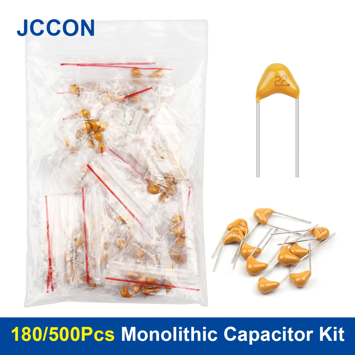 

180500Pcs Monolithic Capacitor Multilayer Ceramic Capacitors Assorted Kit 0.47UF 1UF 0.01UF 10UF 0.33UF 0.22UF 2.2UF 0.033UF