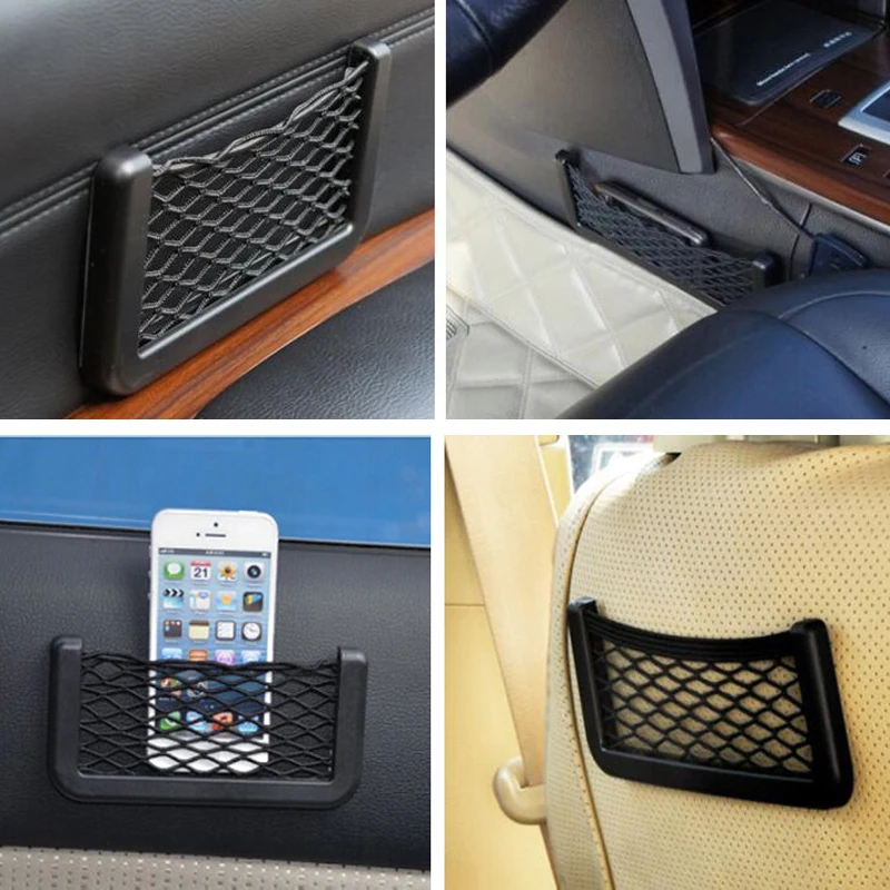 Auto Phone Holder Pocket Organizer Mesh Net Bag for audi a1 ford focus 2 a5 suzuki swift toyota chr bmw f31 opel mokka | Автомобили и