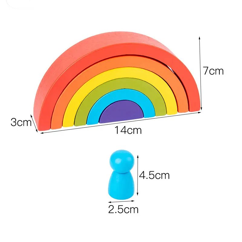 Rainbow Wooden Baby Toys Montessori Creative Rainbow Building Blocks Wood Jenga Game Early Educational Toy for Kids Gifts
Rainbow Wooden Baby Toys Montessori Creative Rainbow Building Blocks Wood Jenga Game Early Educational Toy for Kids Gifts