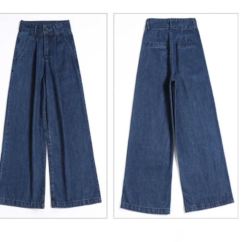 fashion women blue washed wide leg jeans woman high waist pockets denim trousers female casual loose long pants pantalones
fashion women blue washed wide leg jeans woman high waist pockets denim trousers female casual loose long pants pantalones