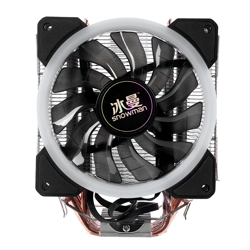 SNOWMAN 4PIN CPU Cooler 6 Heatpipe Single RGB LED Fan Cooling 12Cm Fan LGA775 1151 115X 1366 Support AMD
SNOWMAN 4PIN CPU Cooler 6 Heatpipe Single RGB LED Fan Cooling 12Cm Fan LGA775 1151 115X 1366 Support AMD
