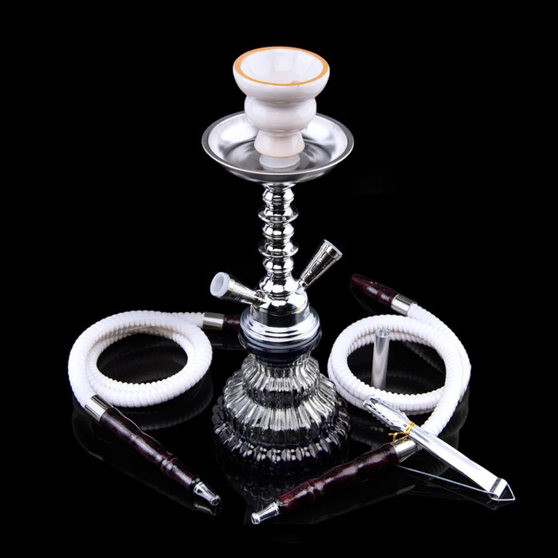 FDCBFY Arabic Glass Bottle Double Pipe Hookah Chicha Ceramic Smoke Pot Bamboo Pole Design Metal Bracket Shisha Set Smoking Tools
FDCBFY Arabic Glass Bottle Double Pipe Hookah Chicha Ceramic Smoke Pot Bamboo Pole Design Metal Bracket Shisha Set Smoking Tools