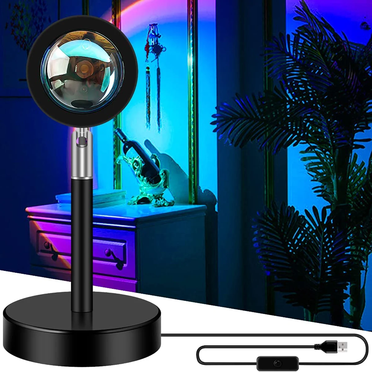 USB Sunset Proiector Atmosphere Light for Home Bedroom Bar Shop Decoration LED Night Light Background Wall Atmosphere Lamp
USB Sunset Proiector Atmosphere Light for Home Bedroom Bar Shop Decoration LED Night Light Background Wall Atmosphere Lamp