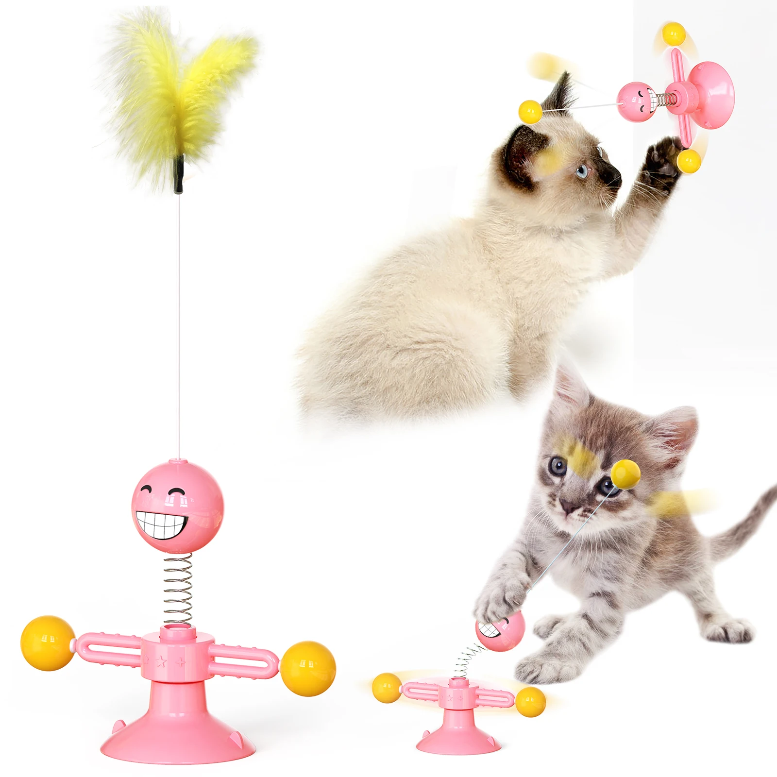 Pet products cross-border new hot selling popular suction cup windmill turntable cat Teaser mascotas stick spring cat toy
Pet products cross-border new hot selling popular suction cup windmill turntable cat Teaser mascotas stick spring cat toy