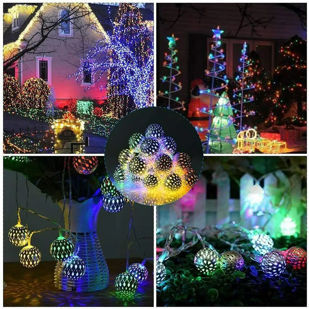 7M LED String Light Moroccan Metal Ball 50Leds Battery/Solar Garden For Bedroom String Power Christmas Decoration Garland Z9I5
7M LED String Light Moroccan Metal Ball 50Leds Battery/Solar Garden For Bedroom String Power Christmas Decoration Garland Z9I5