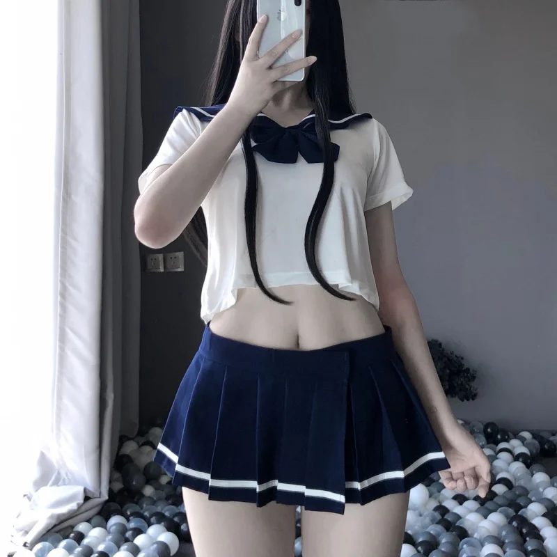 Sexy Cosplay Costume Short Sleeves Blue Women Student Dress Lolita Japanese Style Role Play Uniform Schoolgirl Dress
Sexy Cosplay Costume Short Sleeves Blue Women Student Dress Lolita Japanese Style Role Play Uniform Schoolgirl Dress