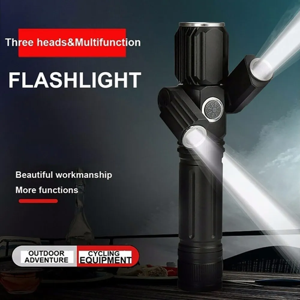 Bike Bicycle Tri-Head Light Light USB LED Rechargeable Set Four Light Modes Mountain Cycle Front Headlight Lamp Flashlight
Bike Bicycle Tri-Head Light Light USB LED Rechargeable Set Four Light Modes Mountain Cycle Front Headlight Lamp Flashlight