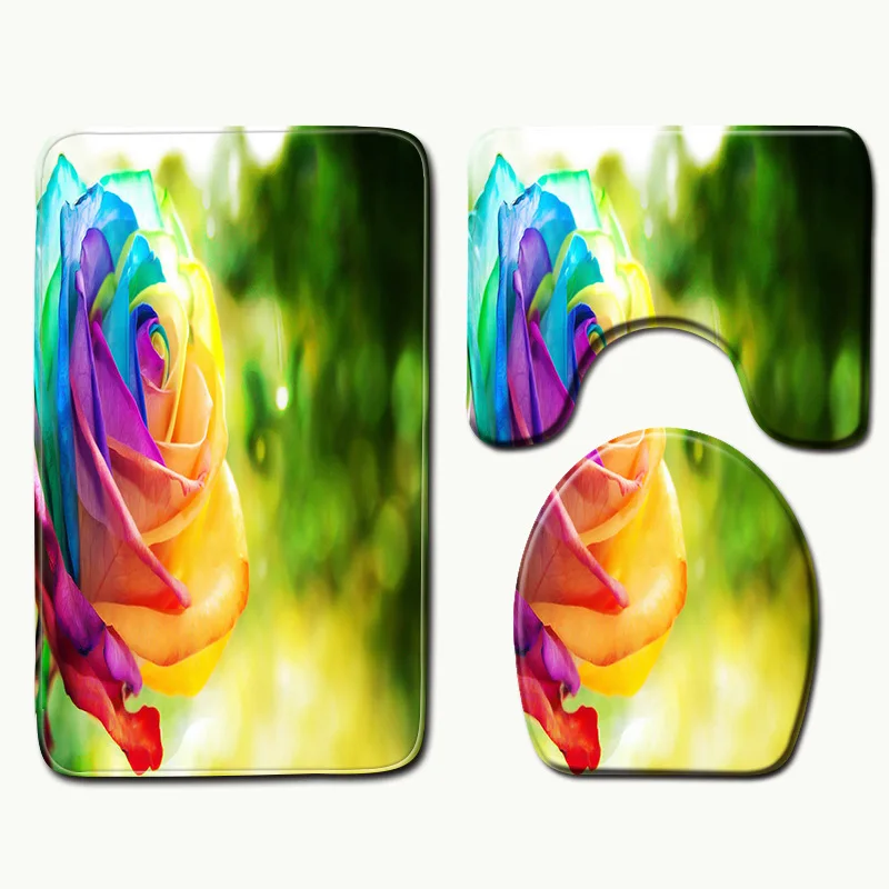 Zeegle Bathroom Bath Mat Set for Home Decor Toilet Area Rugs Anti Slip 3D Printed Flannel Soft Carpets Seat Cover Mats 
Zeegle Bathroom Bath Mat Set for Home Decor Toilet Area Rugs Anti Slip 3D Printed Flannel Soft Carpets Seat Cover Mats