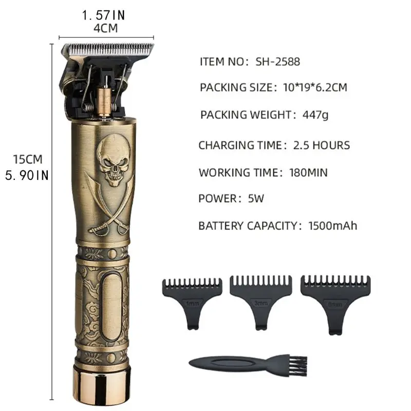 New Professional Hair Clippers Men T-Blade Beard Trimmer Barber Grooming Kit Rechargeable Cordless Haircut MachineL69D
New Professional Hair Clippers Men T-Blade Beard Trimmer Barber Grooming Kit Rechargeable Cordless Haircut MachineL69D