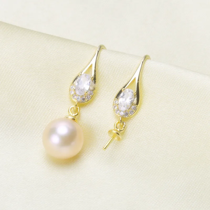 Trendy Pearl Earrings Accessories 925 Silver Plating Earrings Findings Dangle Earring Jewelry Parts Fittings Mountings DIY Gift
Trendy Pearl Earrings Accessories 925 Silver Plating Earrings Findings Dangle Earring Jewelry Parts Fittings Mountings DIY Gift