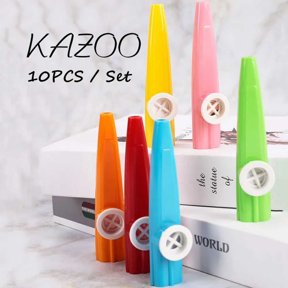 10pcs Kazoos Musical Instruments Flutes Diaphragm Mouth Kazoos Beginner Musical Instruments Good Companion For Guitar Kid Toys
10pcs Kazoos Musical Instruments Flutes Diaphragm Mouth Kazoos Beginner Musical Instruments Good Companion For Guitar Kid Toys
