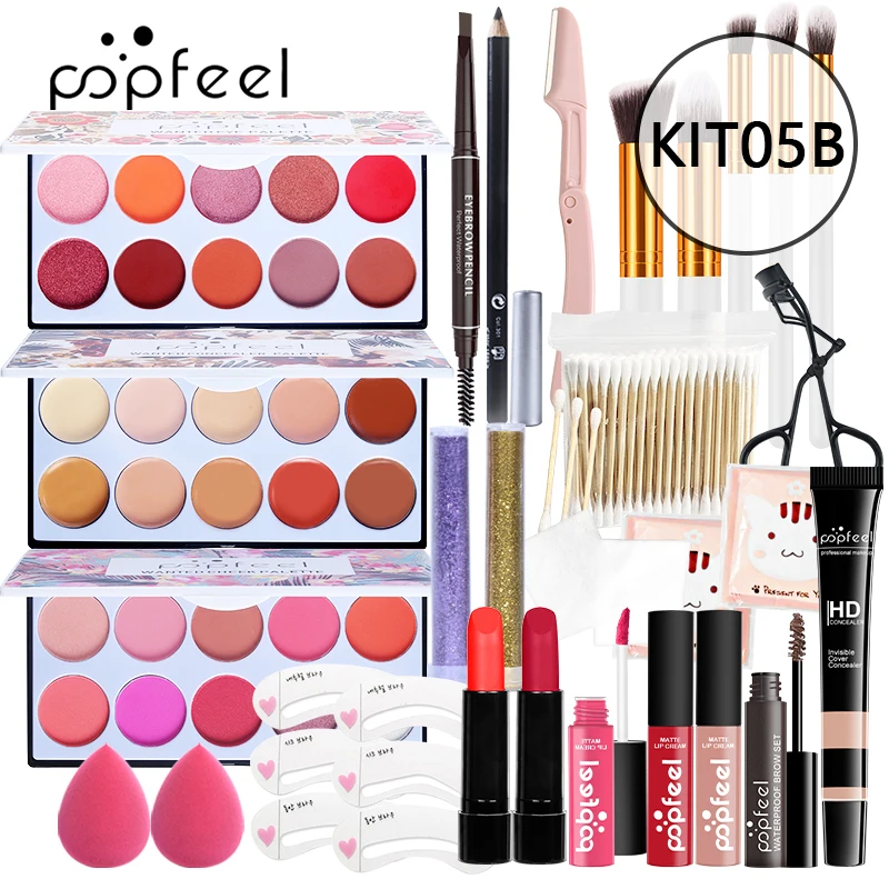 POPFEEL 25-piece Makeup Set All In One Full Lipstick Liquid Foundation Eye Shadow Palette Eyelashes Makeup Kit Cosmetics TSLM1
POPFEEL 25-piece Makeup Set All In One Full Lipstick Liquid Foundation Eye Shadow Palette Eyelashes Makeup Kit Cosmetics TSLM1