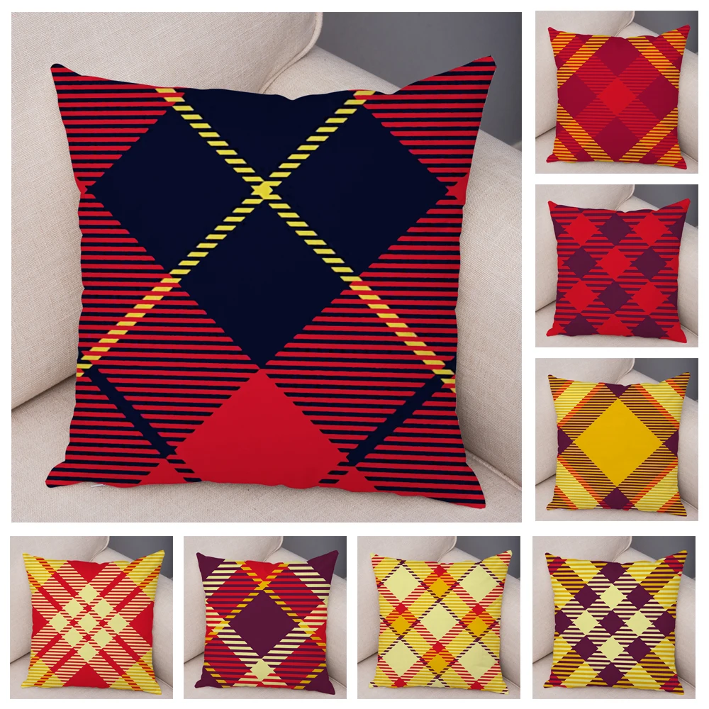 Nordic Style Yellow Red Plaid Geometric Cushion Cover for Sofa Home Pillowcase Pillow Covers 45x45cm Soft Plush Pillow Case
Nordic Style Yellow Red Plaid Geometric Cushion Cover for Sofa Home Pillowcase Pillow Covers 45x45cm Soft Plush Pillow Case