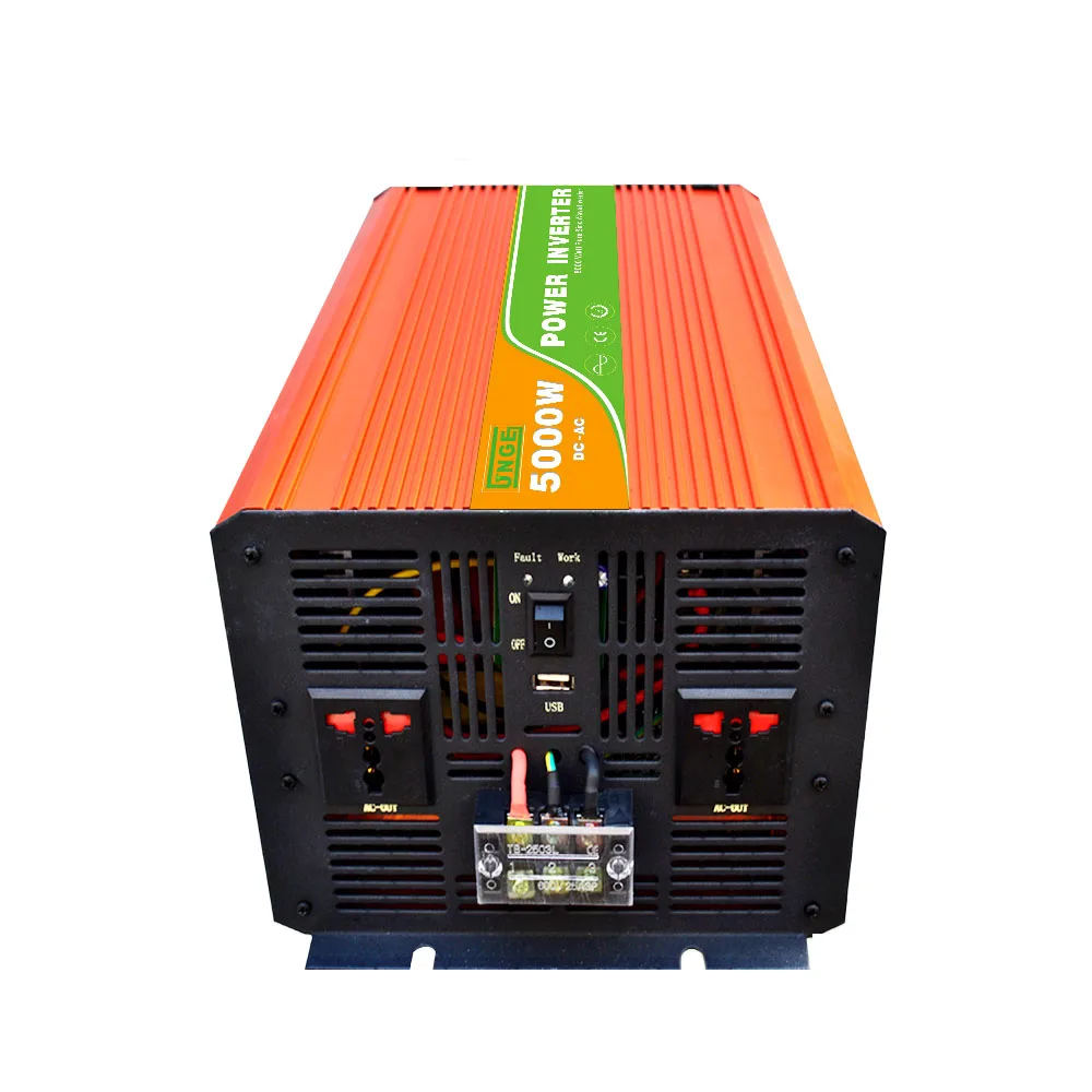 Inverter 24V/48V 220V 5000W 10000W Peaks Pure Sine Wave Power Voltage transformer Converter with 2 AC Charger
Inverter 24V/48V 220V 5000W 10000W Peaks Pure Sine Wave Power Voltage transformer Converter with 2 AC Charger