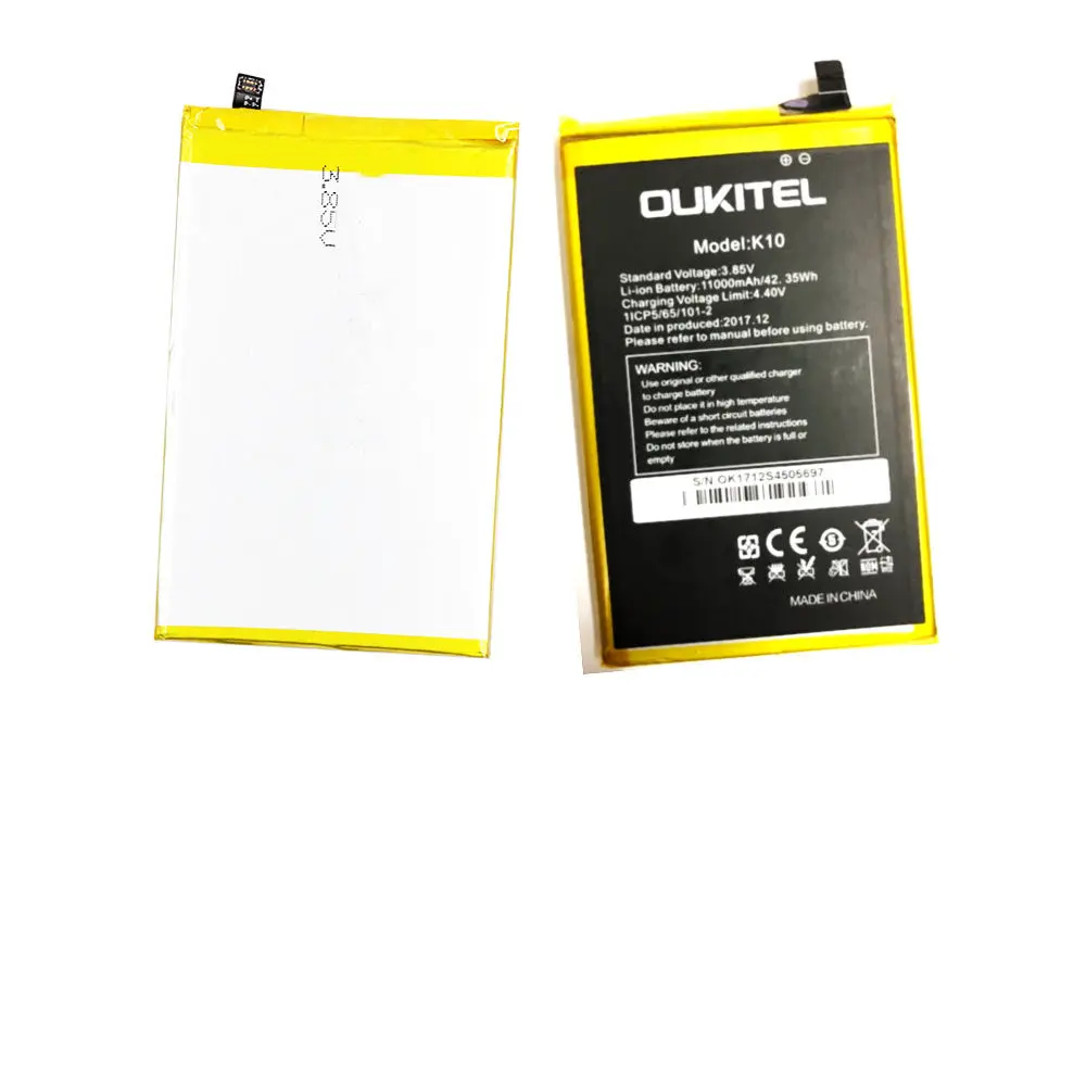For Oukitel K10 Original Original battery 11000mAh 42.35wh 3.85v for OUKITEL Cellphone batteries
For Oukitel K10 Original Original battery 11000mAh 42.35wh 3.85v for OUKITEL Cellphone batteries