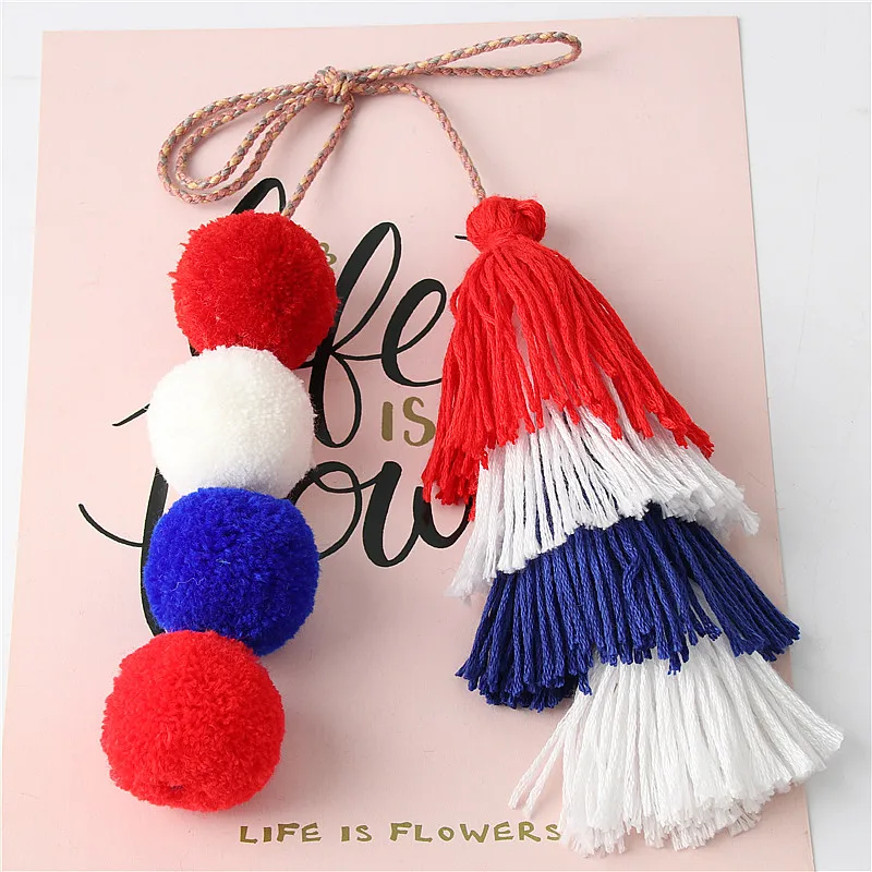1 Pc Handmade Pom Pom Colorful 4 Layered Tassel Keychain Bag charms Gradient Colors Key Holder Boho Jewelry Gift for women
1 Pc Handmade Pom Pom Colorful 4 Layered Tassel Keychain Bag charms Gradient Colors Key Holder Boho Jewelry Gift for women