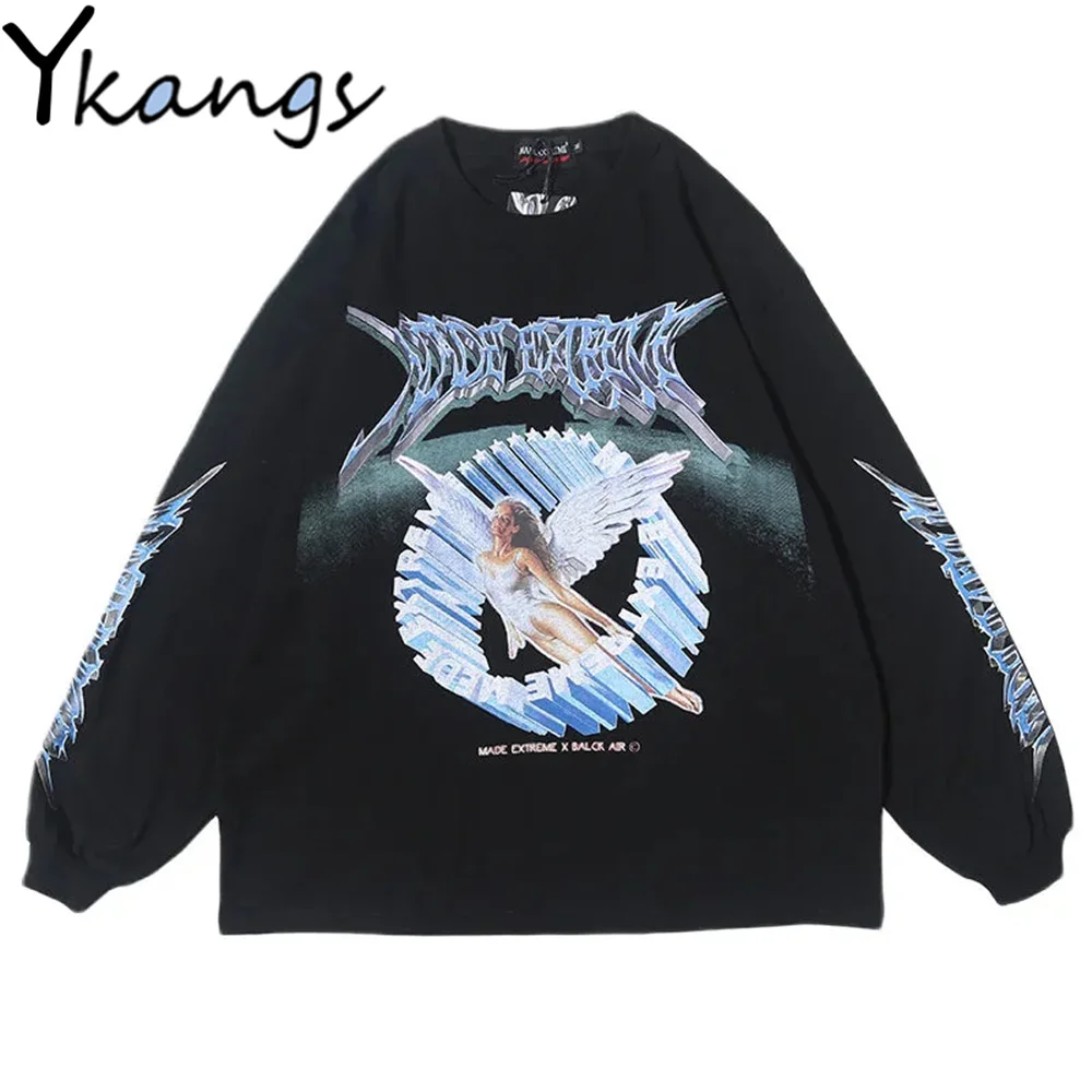 Angel Maiden Printing Pullover Dark Style High Street Trend Loose Unisex Black Sweatshirt Spring Autumn Harajuku Gothic Clothing
Angel Maiden Printing Pullover Dark Style High Street Trend Loose Unisex Black Sweatshirt Spring Autumn Harajuku Gothic Clothing