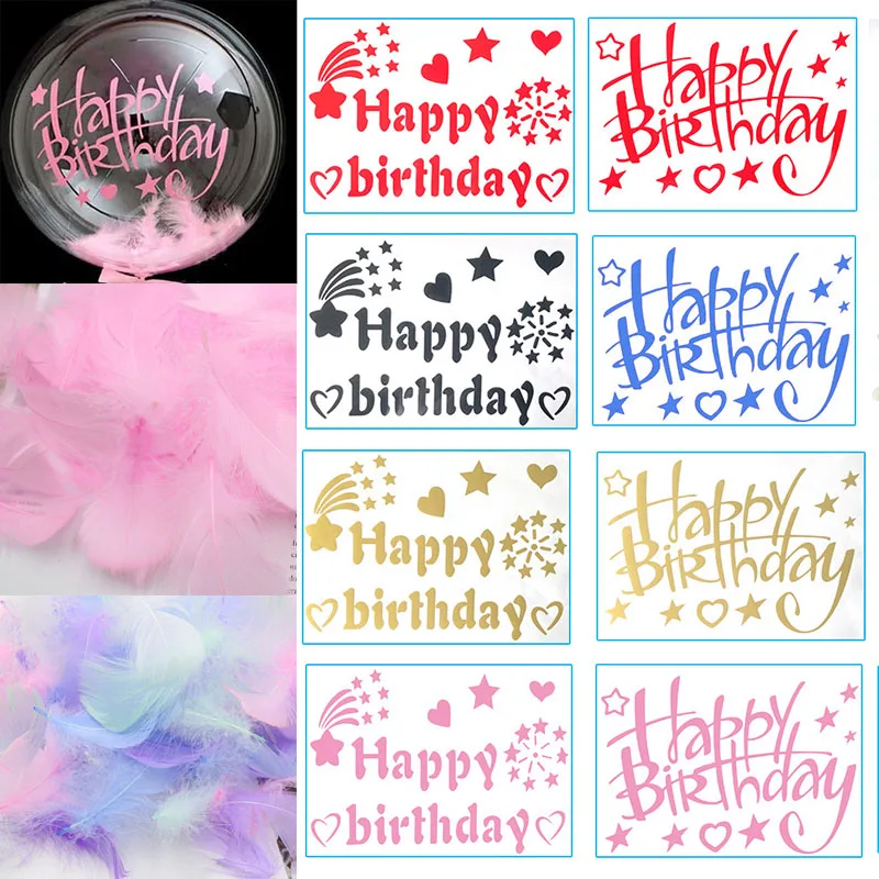 Letter Happy Birthday Stickers Big Clear Transparent Bobo Balloons DIY Feathers Bobo Ballons Filled Birthday Party Decor
Letter Happy Birthday Stickers Big Clear Transparent Bobo Balloons DIY Feathers Bobo Ballons Filled Birthday Party Decor