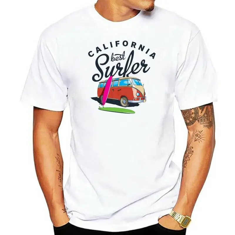 

Womens Kids Beach California Campervan Surf Tshirt Cali Surfing 163 T Shirt Mens