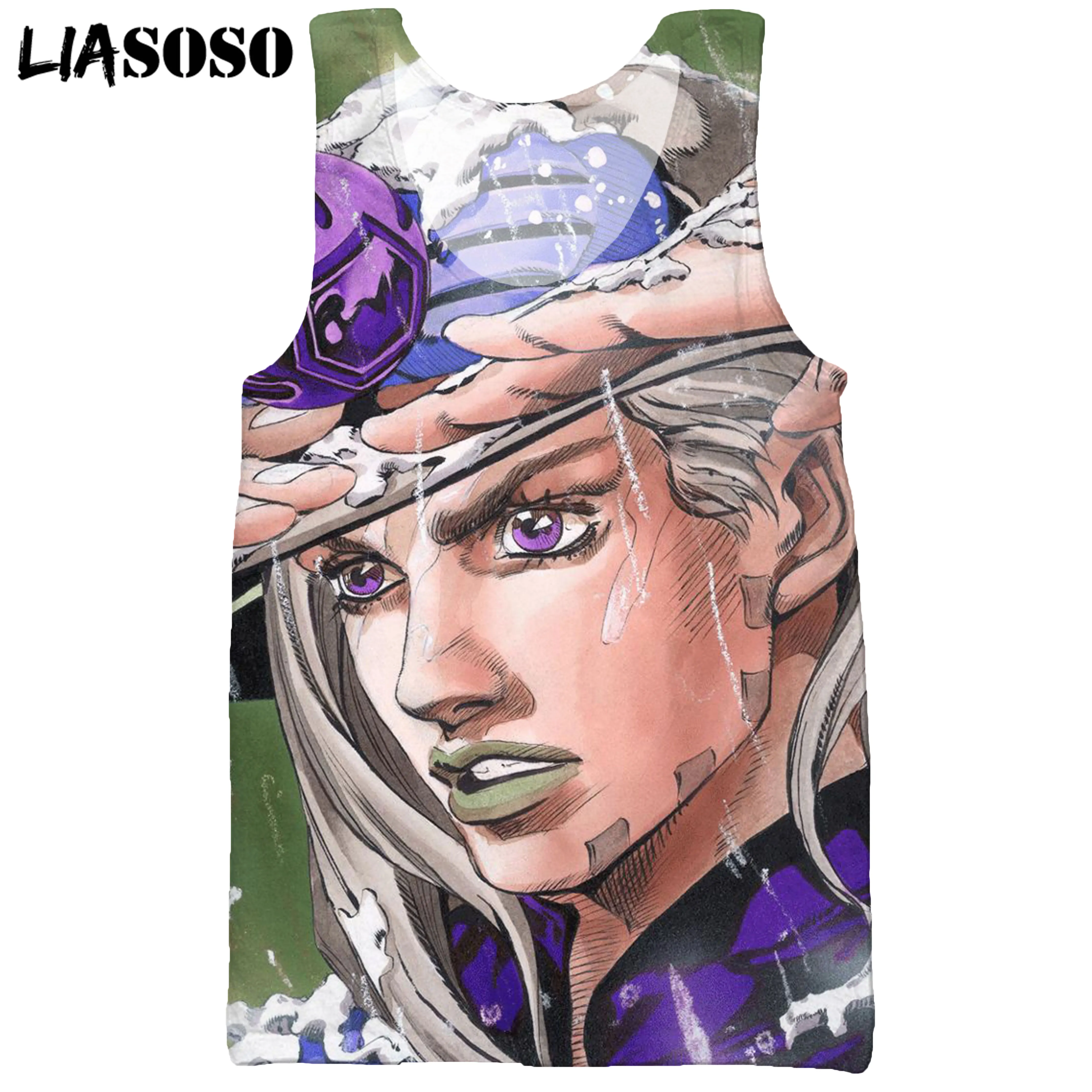 LIASOSO 3D Print Men's Hot Anime JoJo's Bizarre Adventure Summer Casual Fashion Beach Funny Vest Sleeveless Hip Hop Tank Tops 
LIASOSO 3D Print Men's Hot Anime JoJo's Bizarre Adventure Summer Casual Fashion Beach Funny Vest Sleeveless Hip Hop Tank Tops