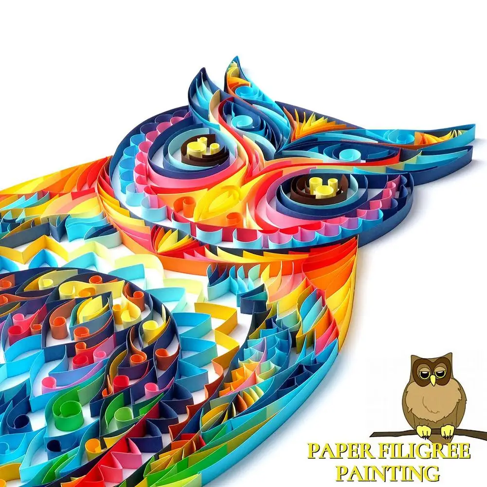 3D Owl Paper Filigree Painting Kit DIY Quilling Paper Painting Kit 20inch Creative Paper Crafts Paper Quilling Wall Art Decor 
3D Owl Paper Filigree Painting Kit DIY Quilling Paper Painting Kit 20inch Creative Paper Crafts Paper Quilling Wall Art Decor
