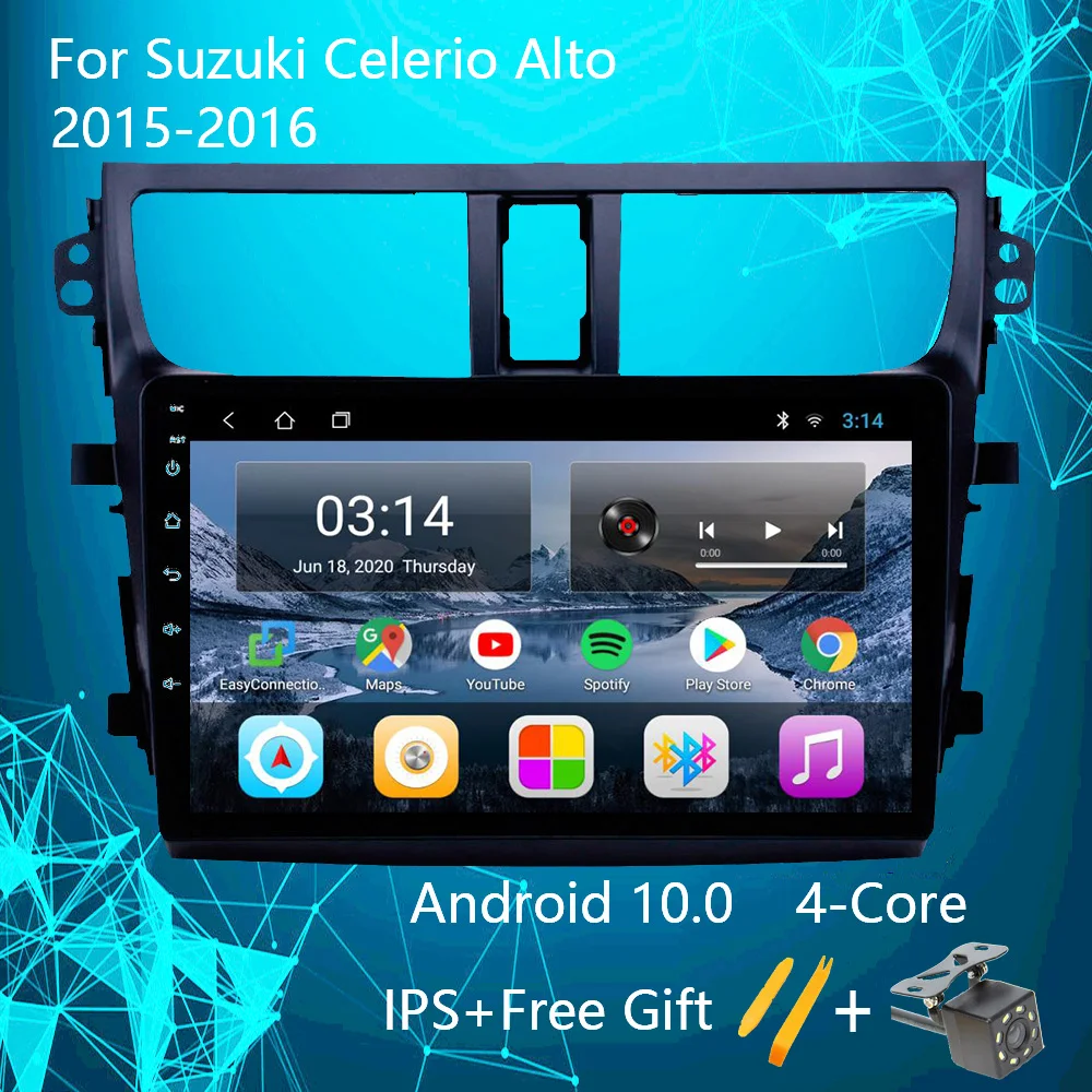 Car Radio For Suzuki Celerio Alto 2015 2016 Android 10 Multimedia Video Player Navigation GPS DVD Head Unit 2 Din 9" IPS Screen 
Car Radio For Suzuki Celerio Alto 2015 2016 Android 10 Multimedia Video Player Navigation GPS DVD Head Unit 2 Din 9" IPS Screen