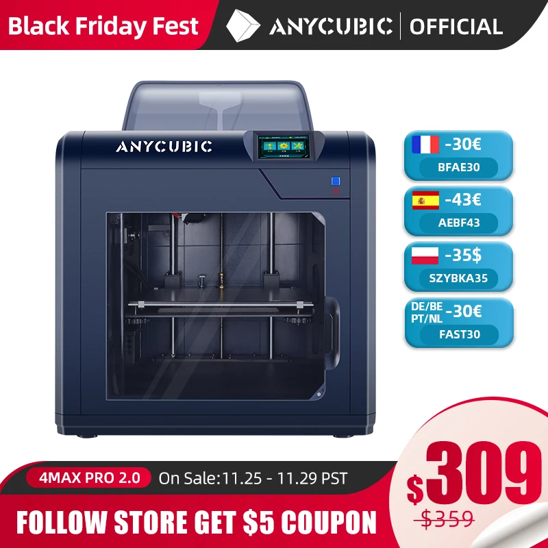 ANYCUBIC 4Max Pro 2.0 New FDM 3D Printer Impresora 3D Printing DIY 3D Printers Free Gift: 0.5Kg PLA
ANYCUBIC 4Max Pro 2.0 New FDM 3D Printer Impresora 3D Printing DIY 3D Printers Free Gift: 0.5Kg PLA