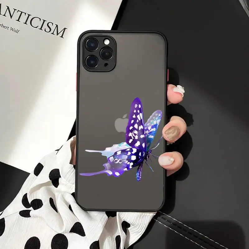 Blue butterfly watercolor beautiful Phone Case Matte Transparent for iPhone 7 8 11 12 s mini pro X XS XR MAX Plus mobile bags
Blue butterfly watercolor beautiful Phone Case Matte Transparent for iPhone 7 8 11 12 s mini pro X XS XR MAX Plus mobile bags